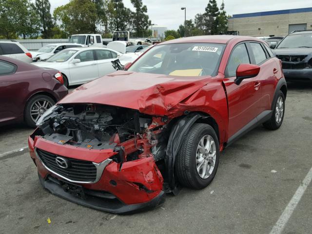 JM1DKDB70J0313659 - 2018 MAZDA CX-3 SPORT RED photo 2