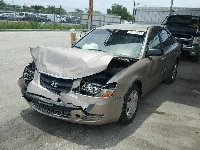 5NPET46F78H350501 - 2008 HYUNDAI SONATA GLS GOLD photo 2