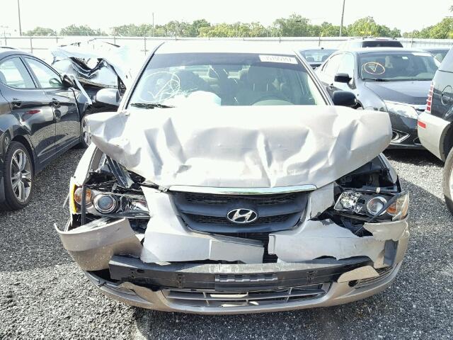 5NPET46F78H350501 - 2008 HYUNDAI SONATA GLS GOLD photo 9