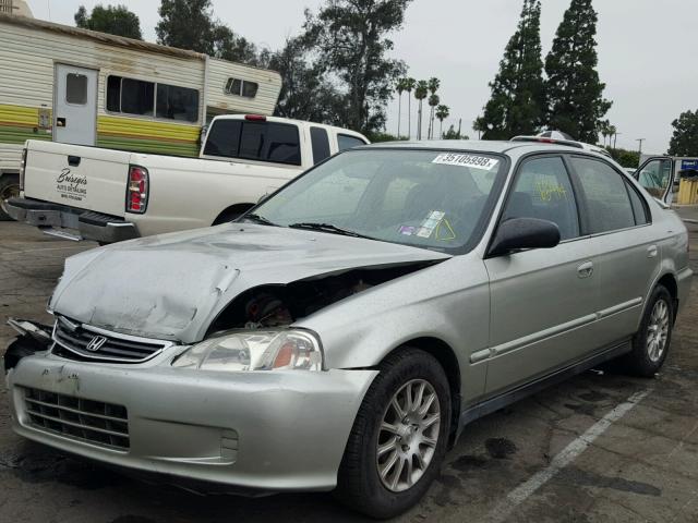 2HGEJ6616YH545442 - 2000 HONDA CIVIC BASE SILVER photo 2
