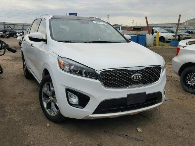 5XYPKDA54HG227952 - 2017 KIA SORENTO WHITE photo 1