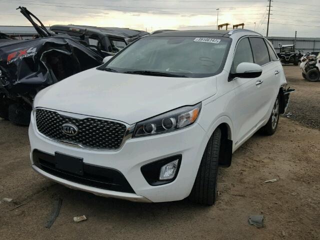 5XYPKDA54HG227952 - 2017 KIA SORENTO WHITE photo 2