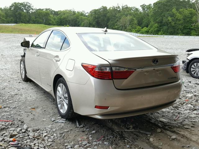 JTHBW1GG8D2011353 - 2013 LEXUS ES 300H GOLD photo 3