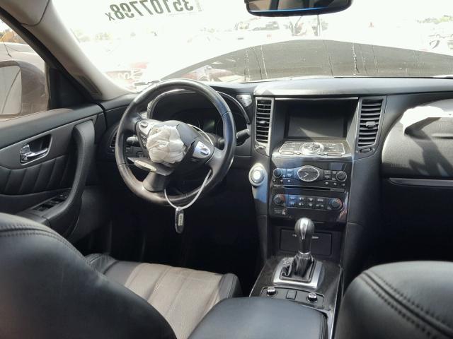 JN8CS1MU9FM380861 - 2015 INFINITI QX70 GRAY photo 9