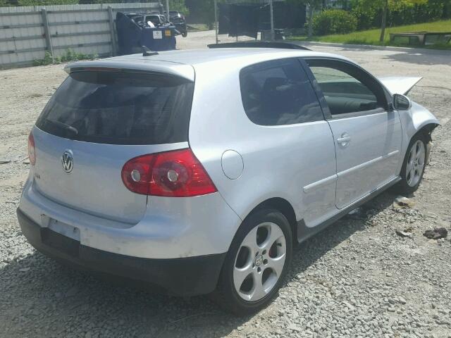 WVWFV71K38W043356 - 2008 VOLKSWAGEN GTI SILVER photo 4