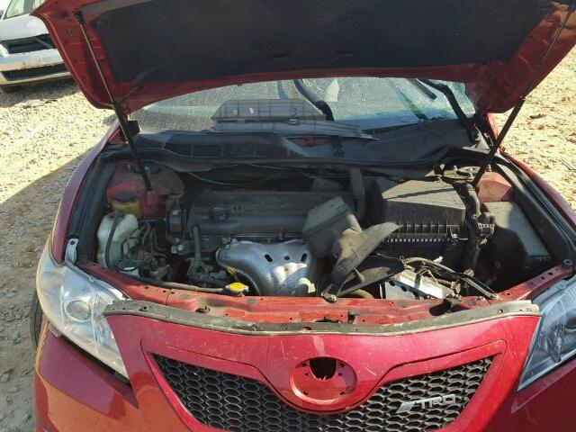 4T1BE46K89U352478 - 2009 TOYOTA CAMRY BASE RED photo 7