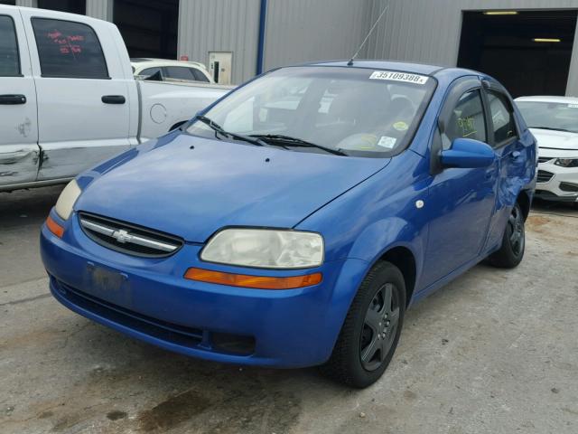 KL1TD52675B438808 - 2005 CHEVROLET AVEO BASE Bleu photo 2