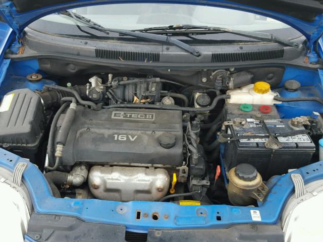 KL1TD52675B438808 - 2005 CHEVROLET AVEO BASE Bleu photo 7