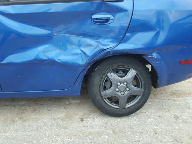 KL1TD52675B438808 - 2005 CHEVROLET AVEO BASE Bleu photo 9