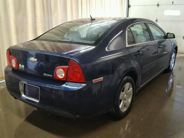 1G1ZF57598F285934 - 2008 CHEVROLET MALIBU HYB BLUE photo 4