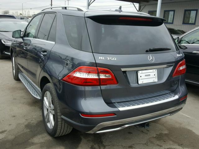 4JGDA5HB4EA312613 - 2014 MERCEDES-BENZ ML 350 4MA GRAY photo 3