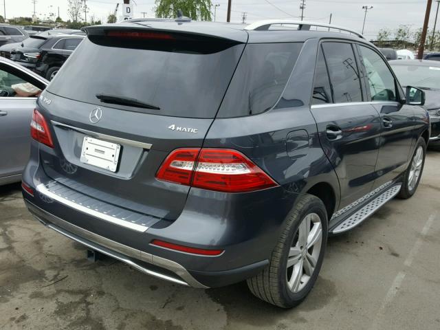 4JGDA5HB4EA312613 - 2014 MERCEDES-BENZ ML 350 4MA GRAY photo 4