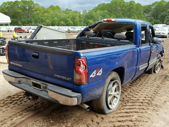 1GCEK19T24Z308517 - 2004 CHEVROLET SILVERADO BLUE photo 4