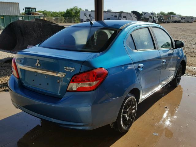 ML32F3FJ1HHF09381 - 2017 MITSUBISHI MIRAGE G4 BLUE photo 4