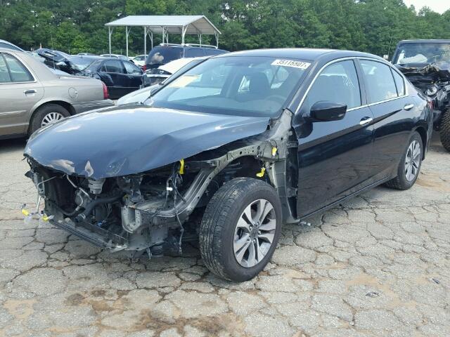 1HGCR2F34DA257471 - 2013 HONDA ACCORD LX BLACK photo 2