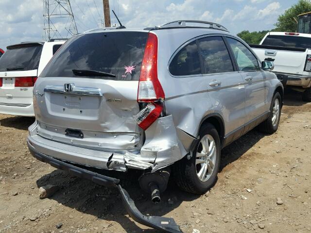 5J6RE4H77AL047148 - 2010 HONDA CR-V EXL SILVER photo 4