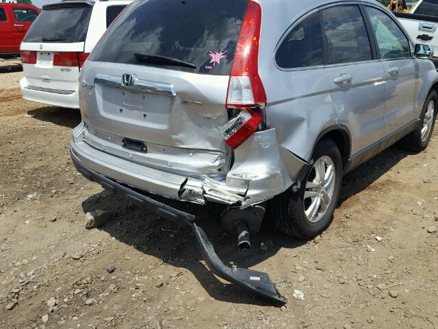 5J6RE4H77AL047148 - 2010 HONDA CR-V EXL SILVER photo 9