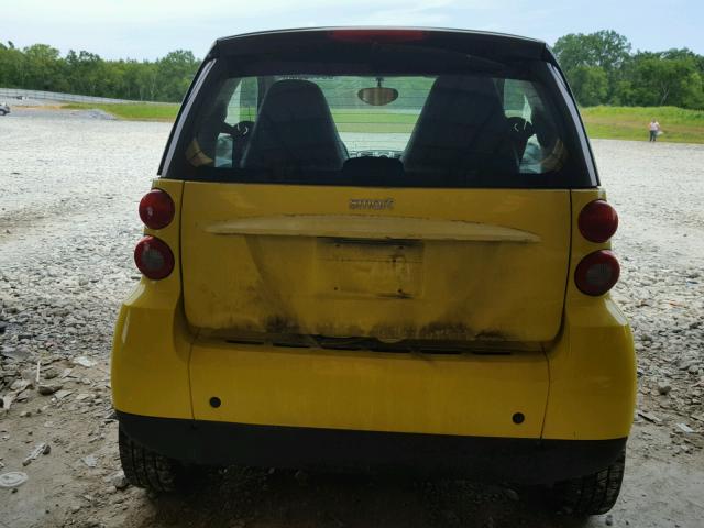 WMEEJ31X88K137110 - 2008 SMART FORTWO PUR YELLOW photo 6