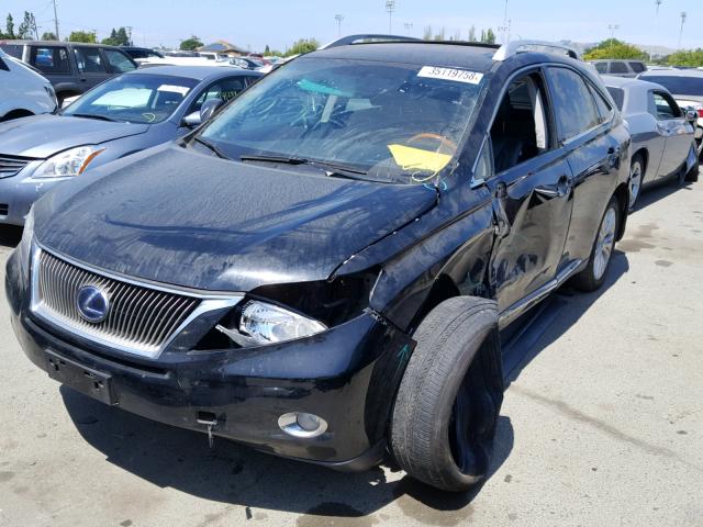 JTJBC1BA5C2433296 - 2012 LEXUS RX 450 BLACK photo 2