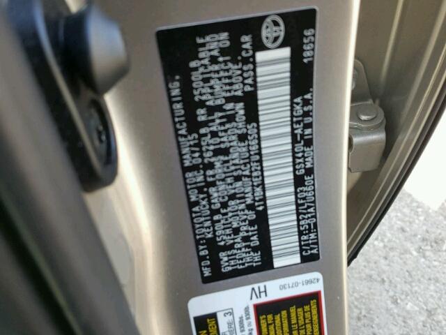 4T1BK1EB2FU166505 - 2015 TOYOTA AVALON XLE TAN photo 10