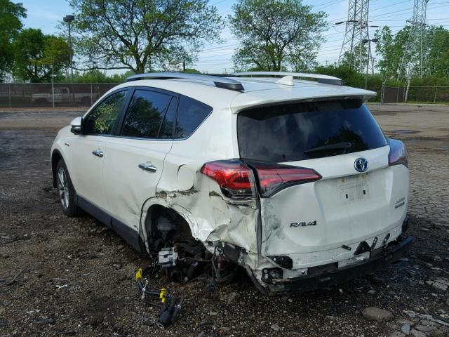 JTMDJREV4GD052127 - 2016 TOYOTA RAV4 HV LI WHITE photo 3