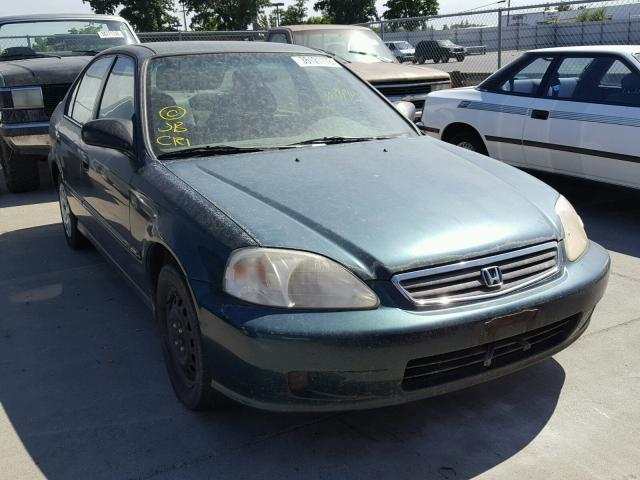 2HGEJ6611YH508265 - 2000 HONDA CIVIC BASE GREEN photo 1