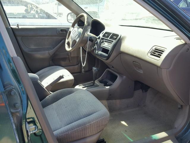 2HGEJ6611YH508265 - 2000 HONDA CIVIC BASE GREEN photo 5