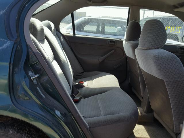 2HGEJ6611YH508265 - 2000 HONDA CIVIC BASE GREEN photo 6