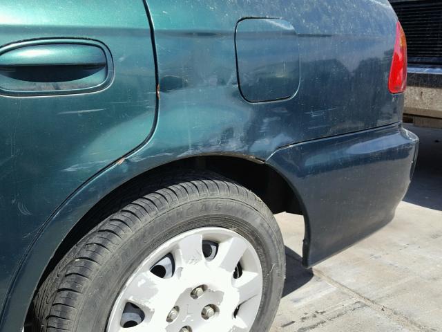 2HGEJ6611YH508265 - 2000 HONDA CIVIC BASE GREEN photo 9