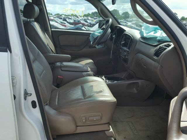 5TDZT38A24S233278 - 2004 TOYOTA SEQUOIA LI WHITE photo 5