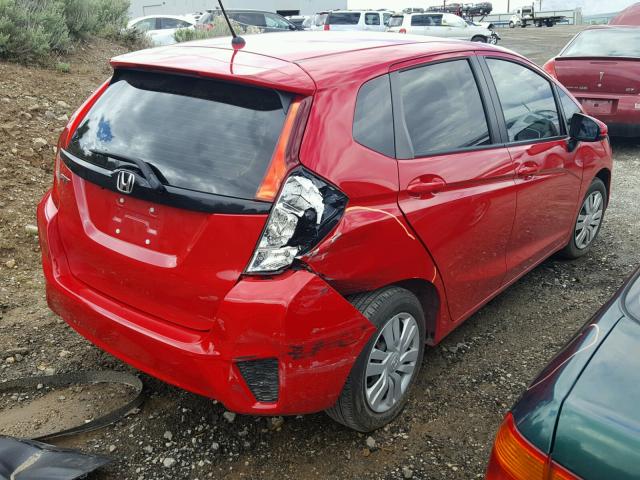 JHMGK5H53GX013587 - 2016 HONDA FIT LX RED photo 4