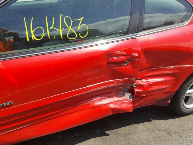 1G2NE12T7XM738048 - 1999 PONTIAC GRAND AM S RED photo 9
