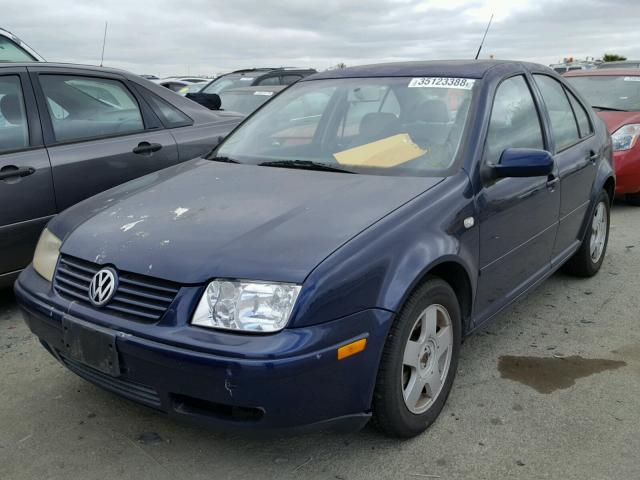 3VWSE69M52M006022 - 2002 VOLKSWAGEN JETTA GLS BLUE photo 2