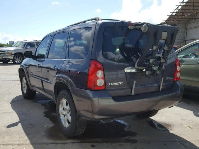 4F2YZ02Z66KM29354 - 2006 MAZDA TRIBUTE I CHARCOAL photo 3