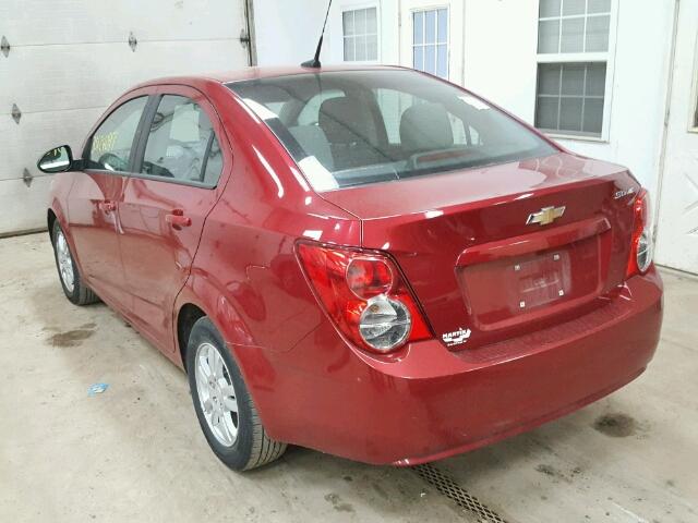 1G1JA5SH4C4230275 - 2012 CHEVROLET SONIC LS MAROON photo 3