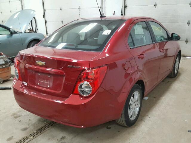 1G1JA5SH4C4230275 - 2012 CHEVROLET SONIC LS MAROON photo 4