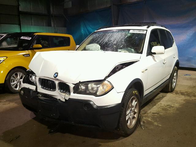 WBXPA73404WC43352 - 2004 BMW X3 2.5I WHITE photo 2