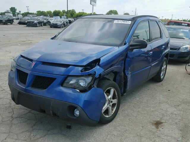 3G7DA03EX3S573523 - 2003 PONTIAC AZTEK BLUE photo 2