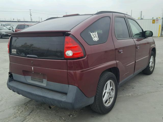 3G7DB03EX3S598810 - 2003 PONTIAC AZTEK BURGUNDY photo 4