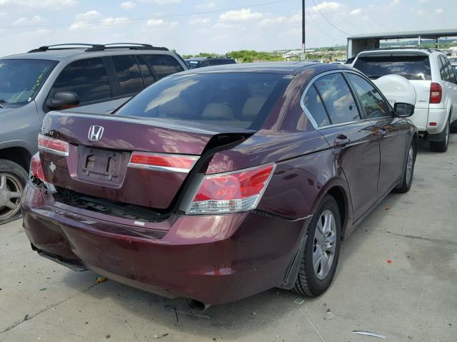 1HGCP2F4XBA096653 - 2011 HONDA ACCORD LXP RED photo 4