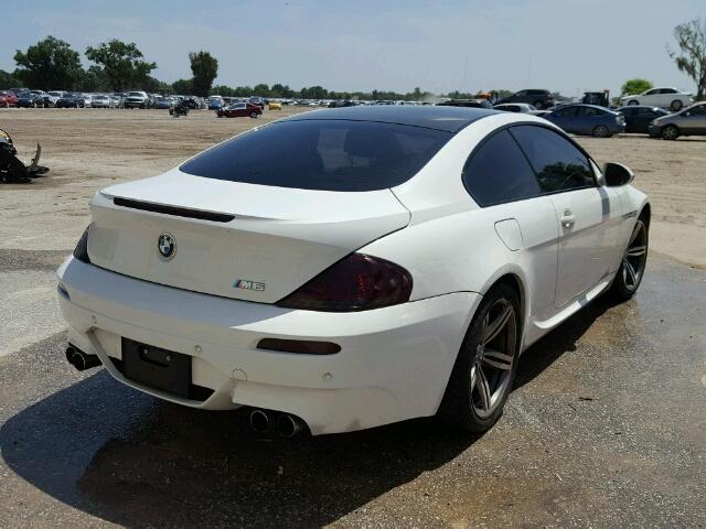 WBSEH9C56ACY25222 - 2010 BMW M6 WHITE photo 4