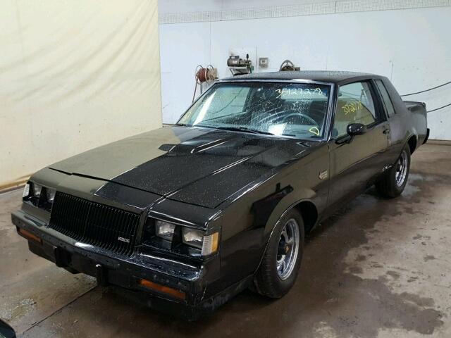 1G4GJ1171HP455337 - 1987 BUICK REGAL შავი ფოტო 2