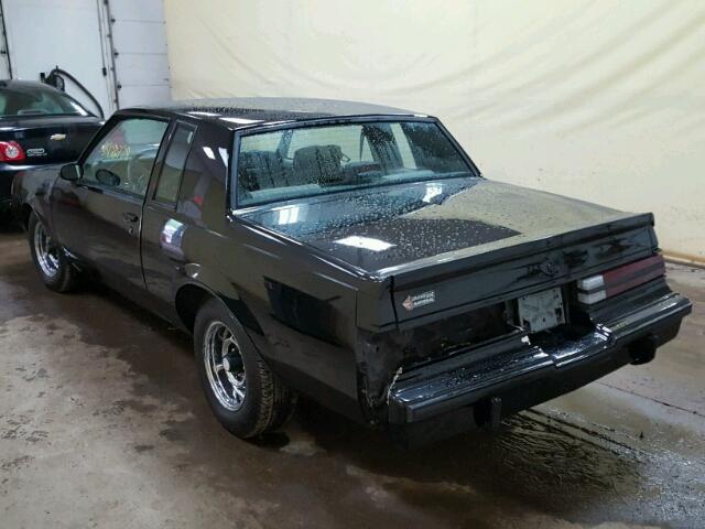 1G4GJ1171HP455337 - 1987 BUICK REGAL შავი ფოტო 3