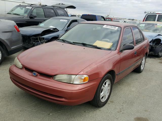 1Y1SK5483XZ410440 - 1999 CHEVROLET GEO PRIZM 勃艮第红 照片 2