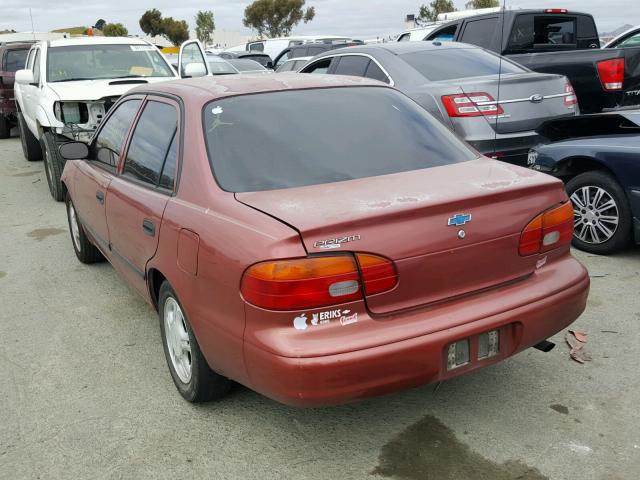 1Y1SK5483XZ410440 - 1999 CHEVROLET GEO PRIZM 勃艮第红 照片 3