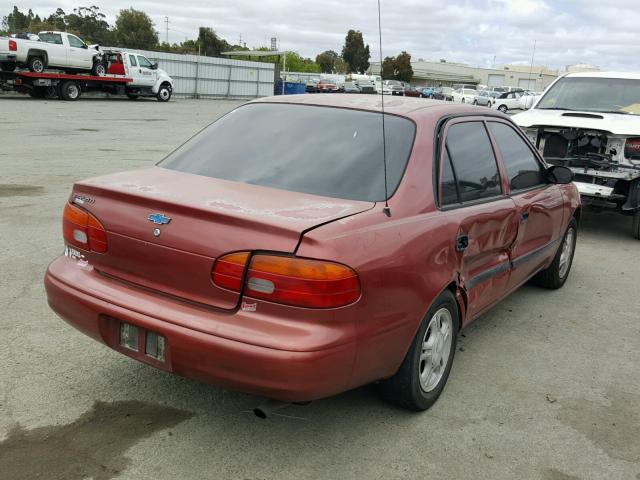 1Y1SK5483XZ410440 - 1999 CHEVROLET GEO PRIZM BURGUNDY photo 4