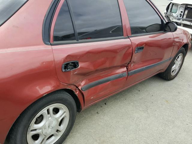 1Y1SK5483XZ410440 - 1999 CHEVROLET GEO PRIZM 勃艮第红 照片 9