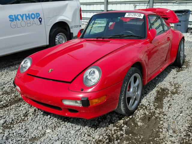 WP0AC2993VS375174 - 1997 PORSCHE 911 TURBO RED photo 2