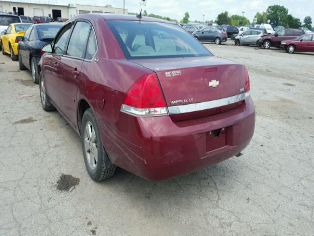 2G1WT58K579164549 - 2007 CHEVROLET IMPALA LT RED photo 3