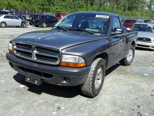 1D7FL36N34S627037 - 2004 DODGE DAKOTA SPO GRAY photo 2